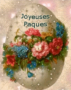 Gif animé joyeuses Pâques ange oeuf